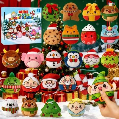 Joyfy 2026 Christmas Mini Plush Advent Calendar, 24 Pcs Soft Toy Set