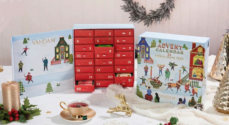 Vahdam Foldable Advent Calendar Tea Gift, 24 Teas
