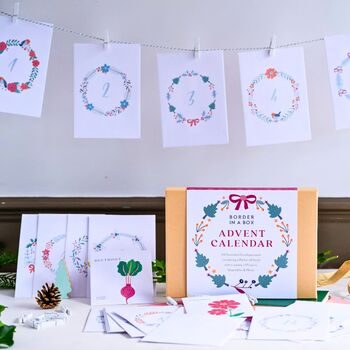 Border in a Box Christmas Birth Flower Advent Calendar