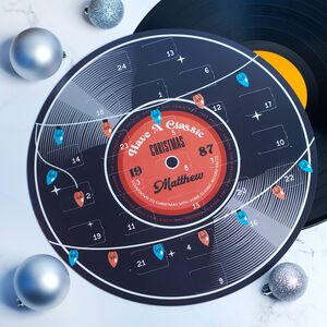 Oakdene Designs Personalised Vinyl Record Music Trivia Advent Calendar